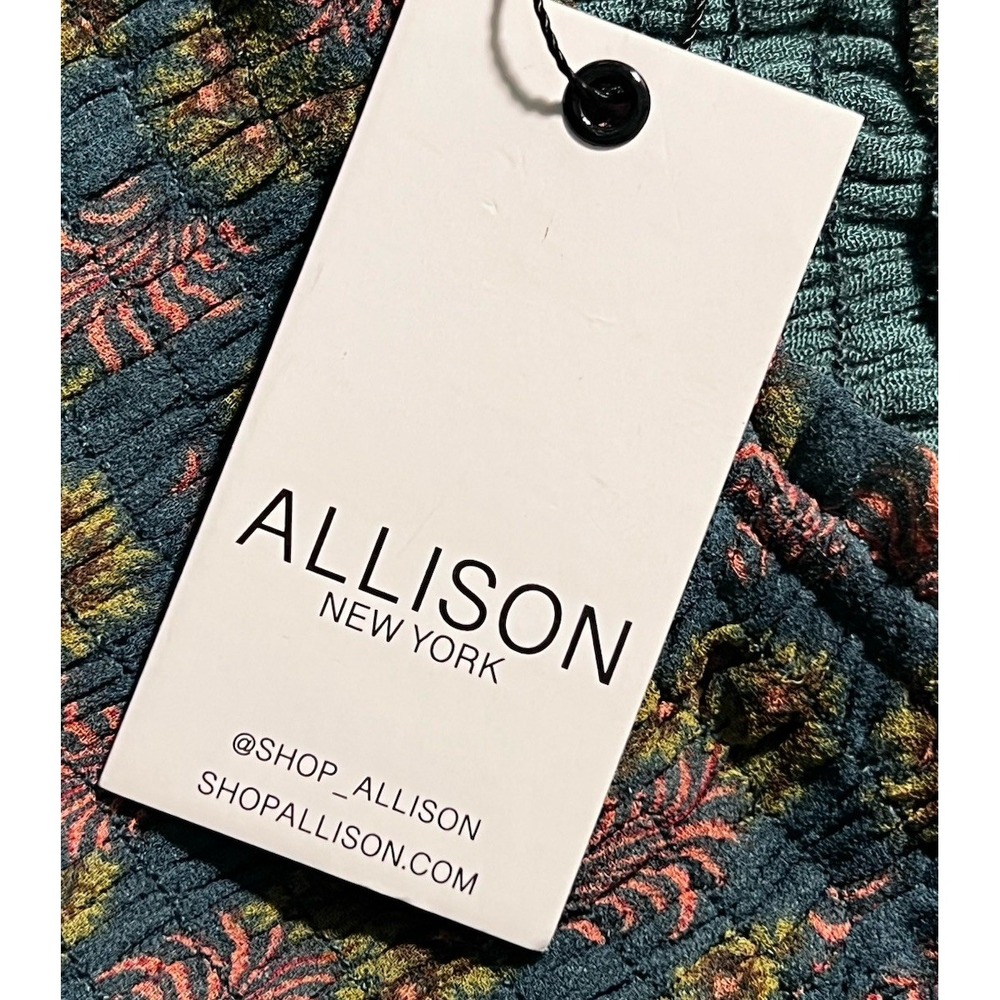 Allison New York Smoked Green Pink Floral Pull On Mini Skirt Sz Small - Picture 10 of 11